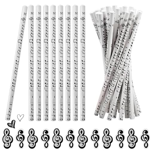 Juego de 36 Papelería Temática Musical 24 Lápices Notas Musicales de Madera, Lápices Redondos + 12 Gomas de Borrar con Símbolos Musicales para Estudiantes, Niñ-os, Regalos Cumpleanos Escuela, Oficina | Ya disponible en tu tienda friki favorita! En mundofriki.es! Juego de 36 Papelería Temática Musical 24 Lápices Notas Musicales de Madera, Lápices Redondos + 12 Gomas de Borrar con Símbolos Musicales para Estudiantes, Niñ-os, Regalos Cumpleanos Escuela, Oficina | Ya disponible en tu tienda friki favorita! En mundofriki.es!