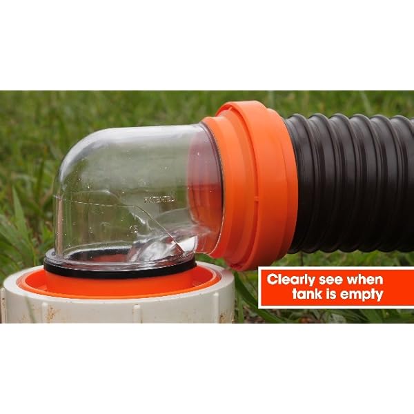 Camco RhinoFLEX 20′ Camper/RV Sewer Hose Kit Includes 4in1 Adapter
