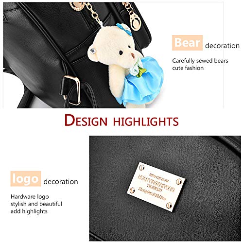 H&N Fashion Women Cute Small Leather Backpack Purse Ladies Casual Satchel Travel Backpack For Girls (Silver) Ljyxyyb412540 #TOP4