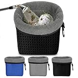 Outus 3 Pack Golf Club and Golf Ball Cleaning Bag Washer Cloth Exterior Absorbent Towel Liner Machine Washable Cleans Club Grooves Dry Exterior Clip for Golfer (Waffle Grid Cloth)