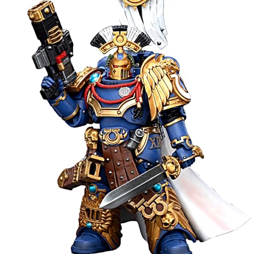 JOYTOY Warhammer 40K Figurines d'action Ultramarines Legion Praetor avec épée puissante et Volkite Serpenta 13 cm Modèle de collection