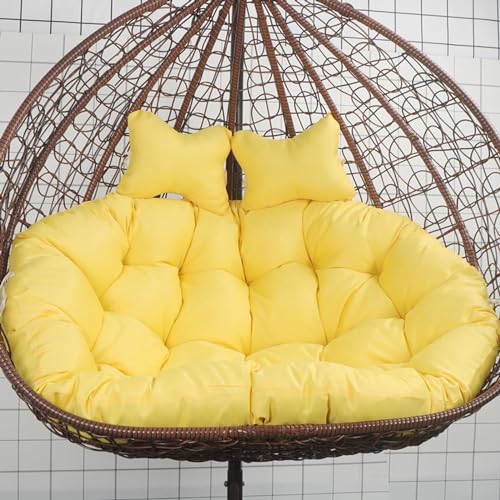 Cojín colgante para silla de huevo para 2 personas, doble cesta colgante, cojín de repuesto para silla hamaca colgante (solo cojín), 130 x 110 cm