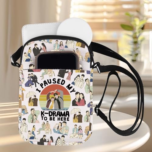 ZJXHPO K Drama Messenger Bag For Korean TV Show Fans I Paused My KDrama To Be Here K Drama Cross Body Bag Korean Lover Gift4