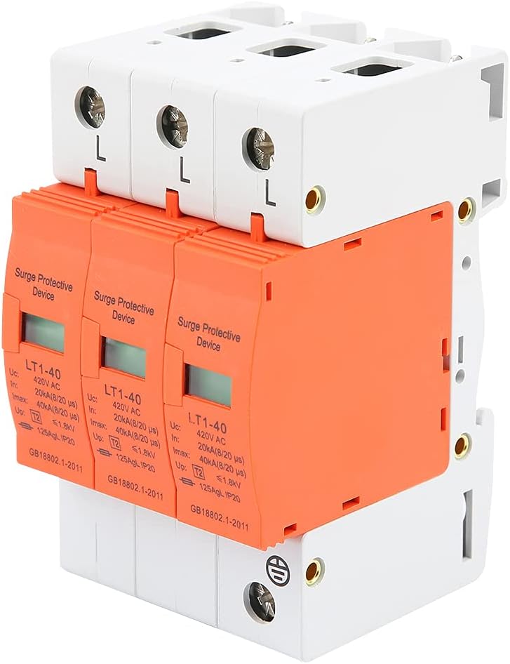 ZJchao Surge Arrester 20kA-40kA 420V AC Flame Retardant Protector for Home Appliances - Easy DIN Rail Install