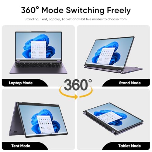 Laptop 2 en 1 15.6" Windows 11 Pro RAM 8GB SSD 256GB miniatura 2