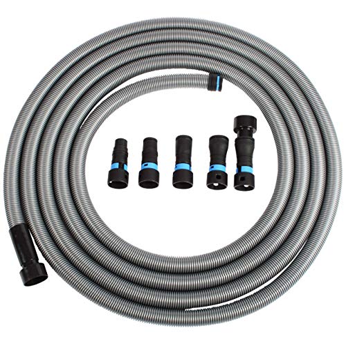 Cen-Tec Systems 94731 Quick Click 9m Hose for Home and Shop Vacuums with Five Piece Power Tool Adaptor Set for Dust Collection Cen-Tec Systems 94731 Quick Click 9m Hose for Home and Shop Vacuums with Five Piece Power Tool Adaptor Set for Dust Collection
