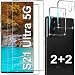 Produktbild FQDDZ [2+2 pièces] Schutzfolie Kompatibel für Galaxy S21 Ultra, Linse Schutzfolie, Fingerabdrucksensor Kompatible, 3D Full Screen Panzerglasfolie, 9H Härte, Displayschutzfolie für S21 Ultra