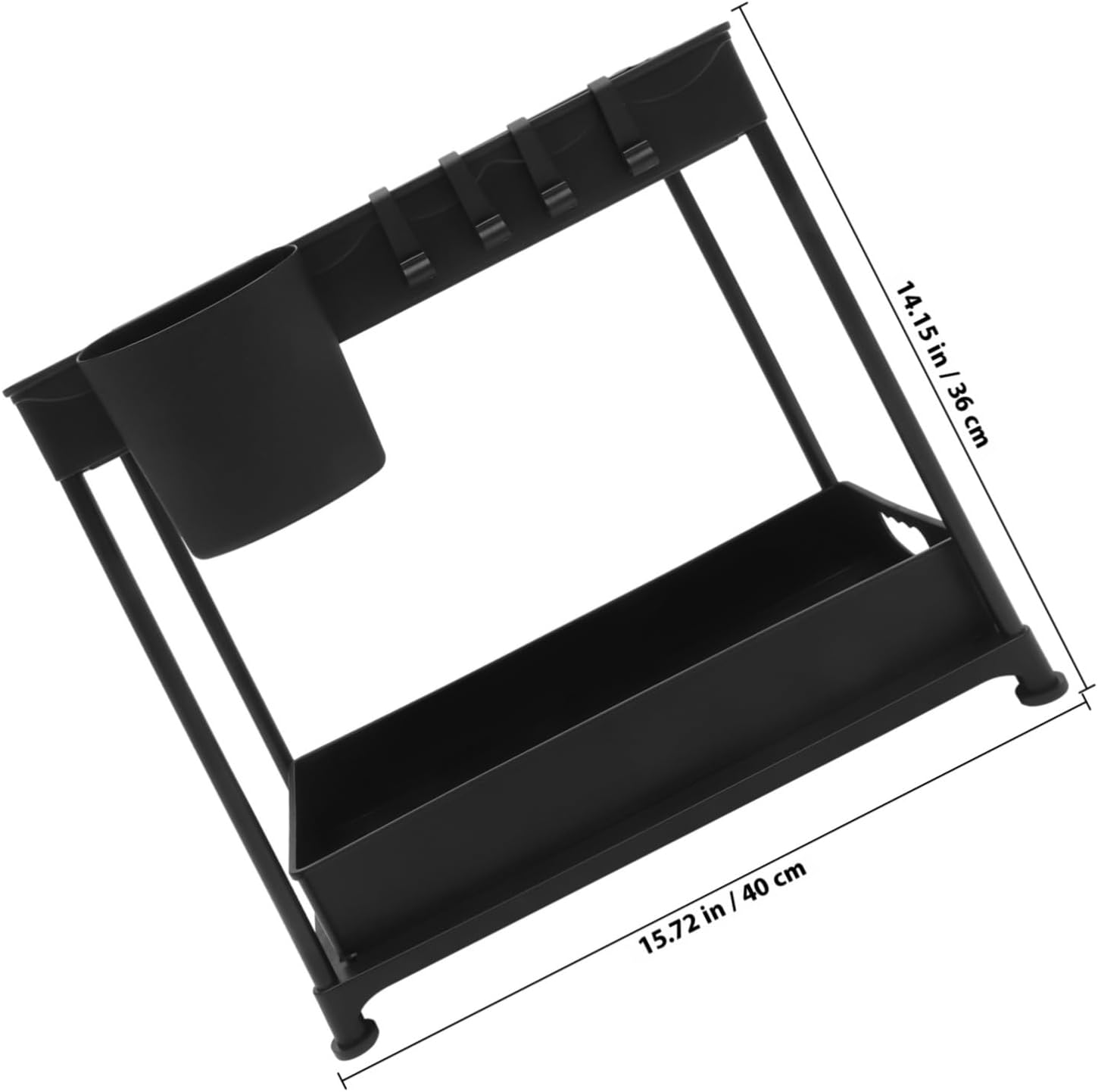 BESPORTBLE Under Sink Storage Rack Pull Out Organizer Space-saving Telescoping Kitchen Cabinet Basket with Large Capacity and Easy Installation for Kitchen and Bathroom