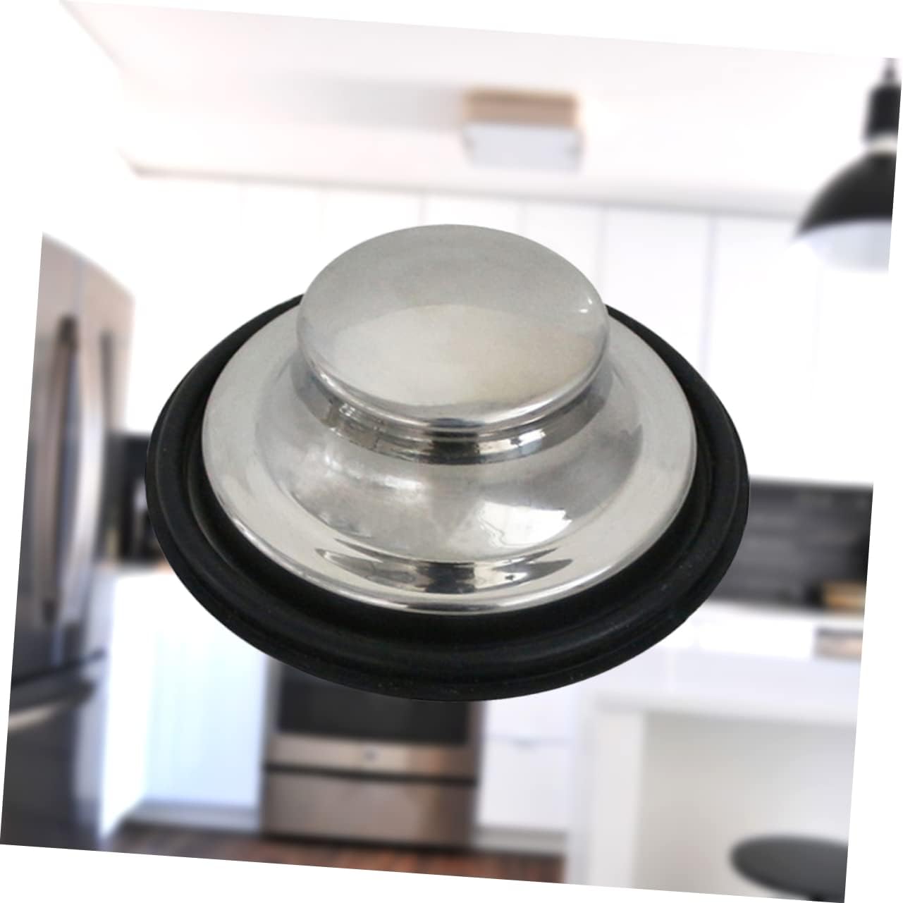 Gadpiparty Stainless Steel Garbage Disposal Plug for Kitchen Sink Water Sealing Cover Replacement Waste Food Disposer Guard Easy Install Splash Protection Part