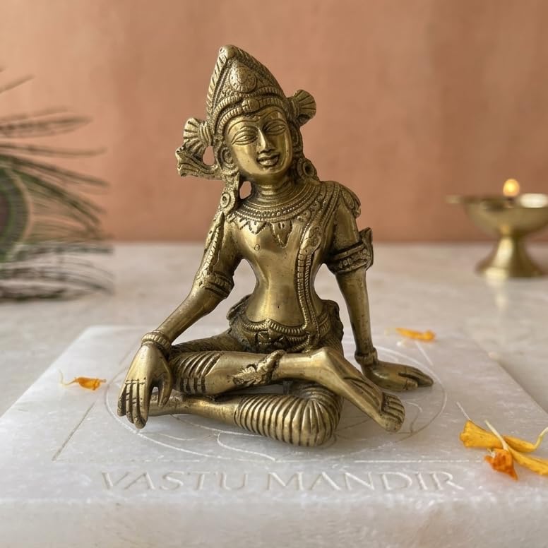 Image of Brass Indra Dev Idol, Vastu Remedy for Management & Success
