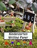  Kindergarten Writing Paper: Handwriting Practice Lines Journal Notebook For ABC Kids With Dotted & Lined 8.5x11  Class Room Cover Print
