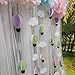 Mybbshower Pastel 3D Clouds Hot Air Balloons Garland Birthday Party Home Nursery Room Decorations Up Up and Away Photo Prop 5 pcs