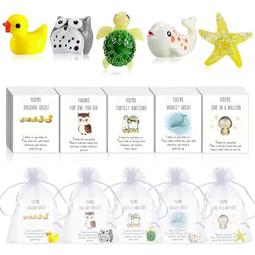 25 Sets Veinsgrain Animal Pun Note Cards, Gifts of Gratitude