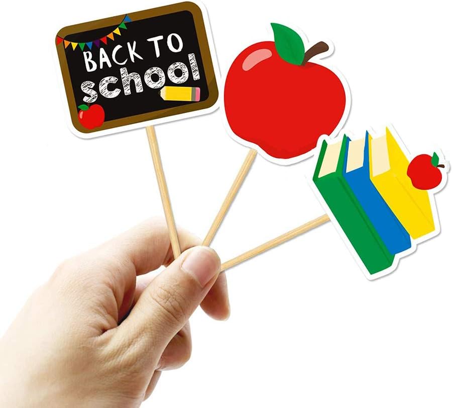 36 Pieces Back To School Cake Topper Welcome Party Decoration School Activities Teacher Classroom Decor