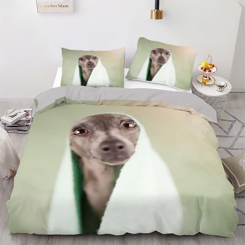 Funda nórdica de perros 220x240 cm para cama de 150 con dos fundas almohada