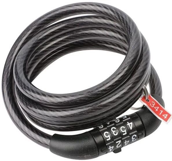 Dinetic Cycle 4 Digit Lock High Security Anti-Thief Bicycle Bike Password Cable Lock Cycle Lock ()