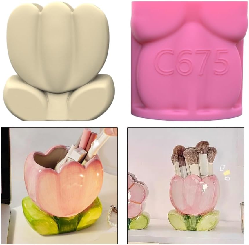 シリコン植木鉢型 多肉植物 プランター セメント粘土型 ホームデコレーション