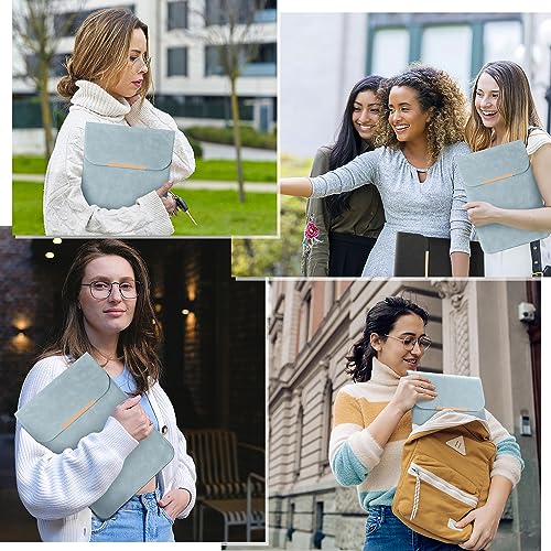 Kalidi 13.3-14 Inch Laptop Sleeve Case Faux Suede Leather For 13.3 13.5 13.6 14 Inches Macbook Air Pro Retina 13"-14" Surface Pro With Pouch #TOP5