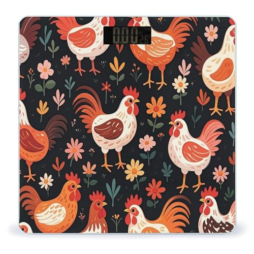Báscula Digital de Baño con Diseño de Gallina y Pollito miniatura 1
