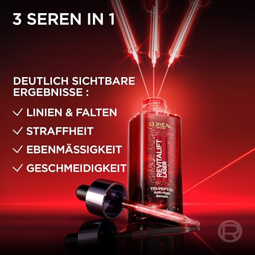 L'Oréal Paris Dreifach-Power Anti-Aging Set, Serum 30 ml und Tagescreme 50 ml, mit 3-fach Wirkung, gegen Falten, mit Pro-Retinol, Hyaluron und Vitamin C, Revitalift Laser, Amazon Exklusiv 5