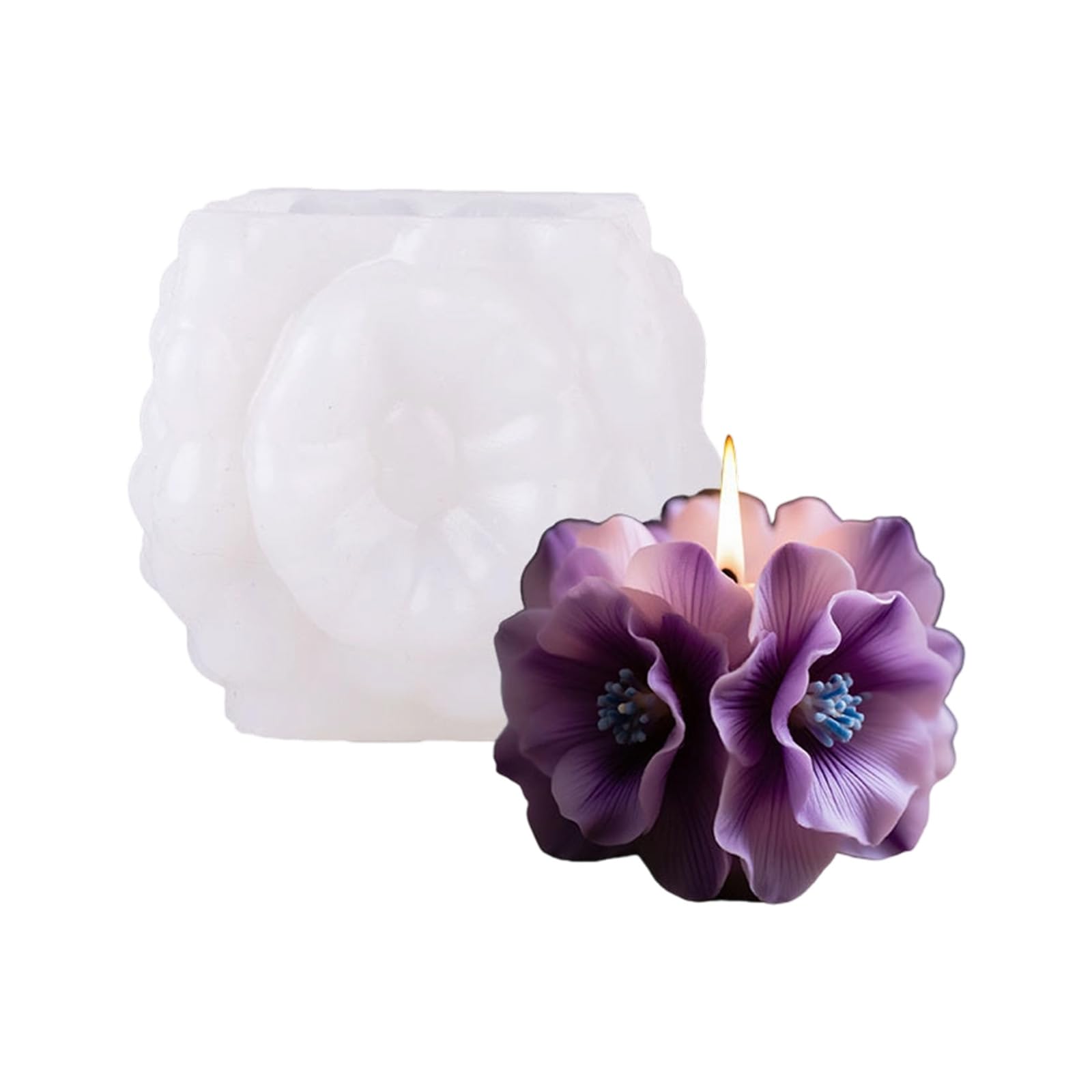 Tsophreniq Flower Shape Silicone Molds Food Grade Silicone Easy Demold for Epoxy Resin Soap Chocolate Baking Embossed Flower Molds