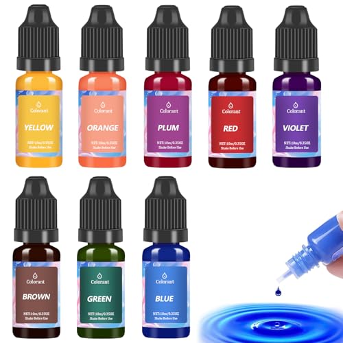 Candle Dye 8 Colours Candle Dye for Soy Wax Oil-Based Highly Concentrate Candle Colour Dye for Candle Making Each 10ML