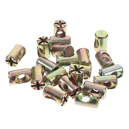 SOLUSTRE 20pcs M6x15mm Barrel Nut Slotted Nut for Furniture DIY Projects Replacement for Crib Bed Chair