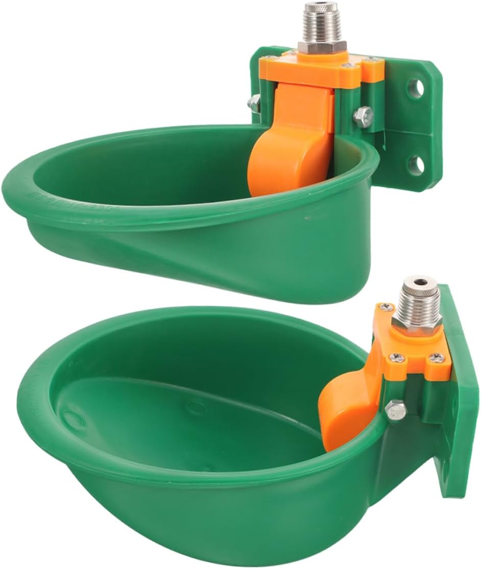 2pcs Goat Automatic Waterer Sheep Water Feeder Plastic Livestock Water Bowl Auto Drinker Easy Install Farm Animal