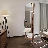 INTRIXX Fashion Simple Jewelry Storage Mirror Cabinet with LED Lights,Compatible with Living Room Or Bedroom ，for Bathroom