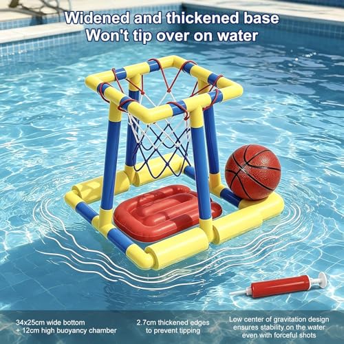 Canasta de baloncesto para piscina infantil juego flotante y aro de agua exterior 4