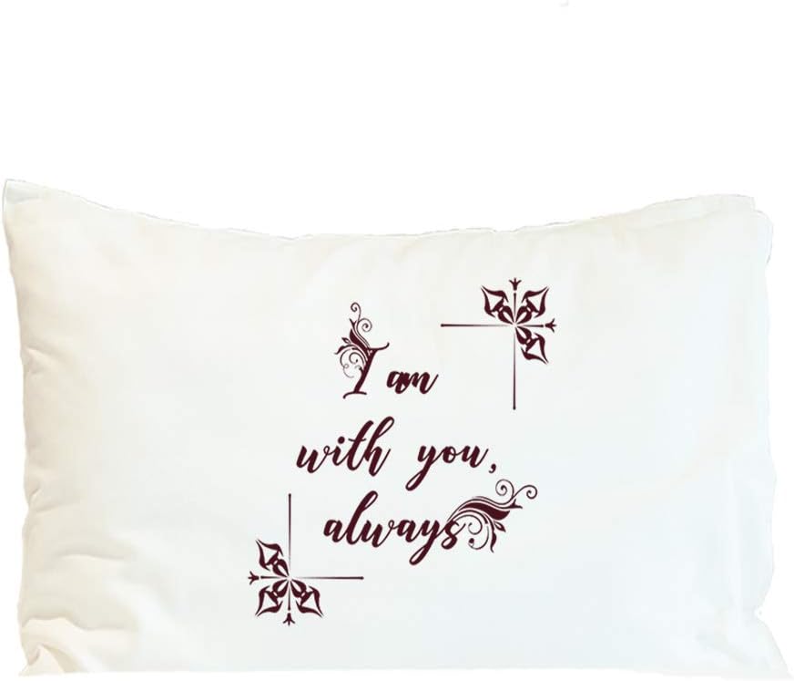 Style In Print Custom Pillow Case I Am with You, Always Inspiration Religious God Jesus Christ Inspiration & Motivation Polyester Home Decor Bed Pillow Covers Personalized Text Here 30x20 Inches