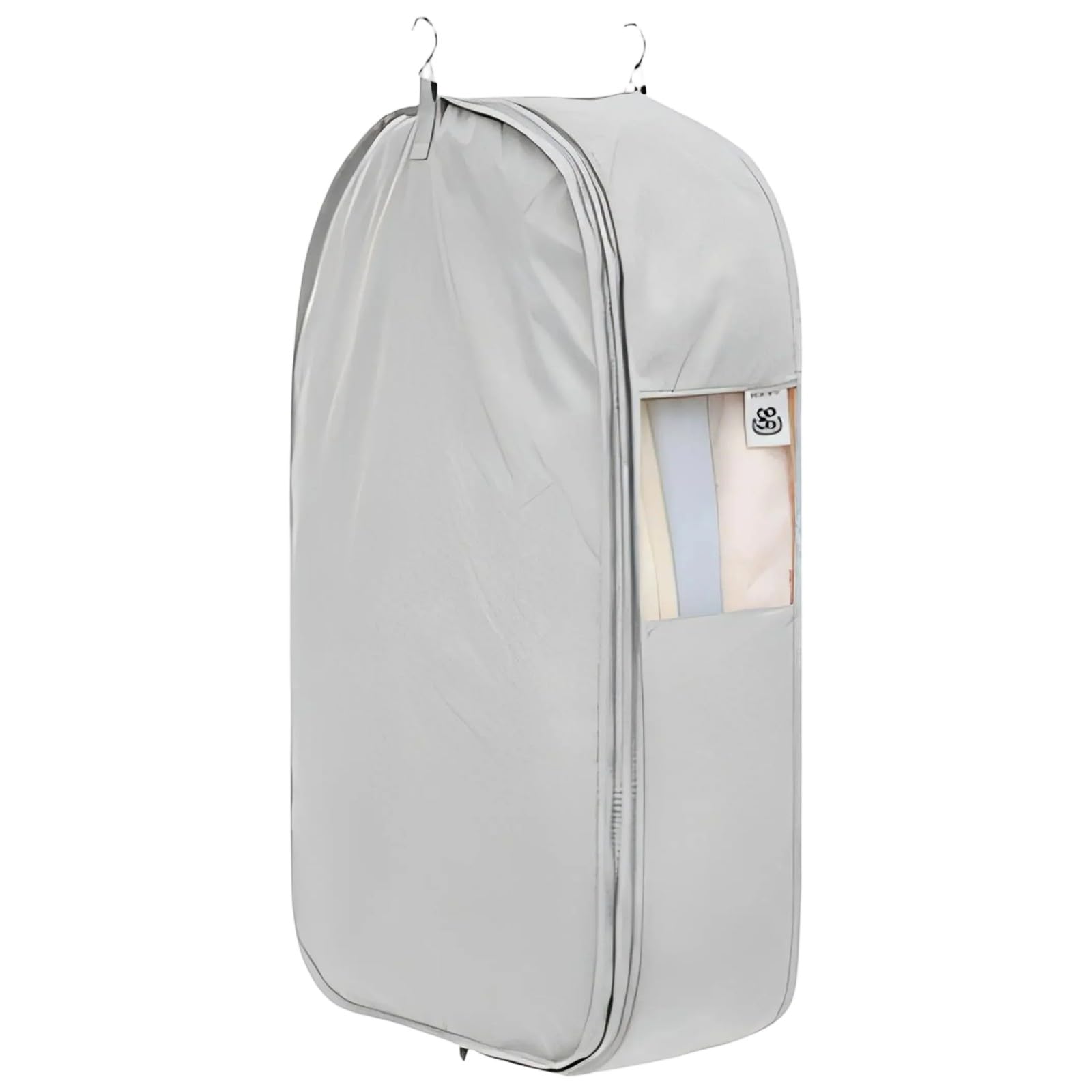 CRFFZ Hanging Garment Bag with Compression for Heavy Jackets Protective Storage Travel Organizers Space Saving Home Hanger