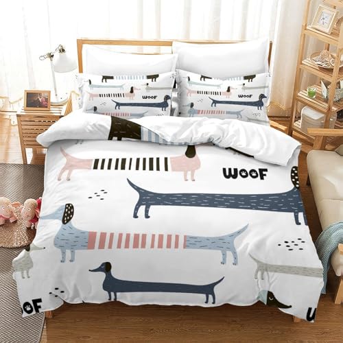 Parure de lit chiot blanc ultra douce en microfibre premium - 3