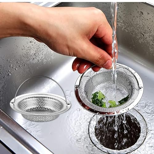 Stainless Steel Sink Strainer Kitchen Drain Stopper Hair Catcher Anti Clog Filter for Kitchen and Bathroom