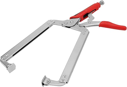 Miniatura 5 de KEILEOHO 3 alicates de bloqueo de abrazadera C de 18 pulgadas, abrazadera C de agarre de tornillo de banco resistente con almohadillas giratorias y