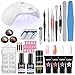 Lictin kit Unghie Gel Completo Ricostruzione - Gel per Unghie Ricostruzione Kit Con Lampada UV LED 36W, 4 Colorati Poly Gel Professionale Gel per Kit Polygel Unghie Completo