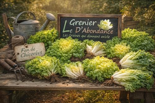 Lot de 3000 graines à semer - Le Grenier d'Abondance - Fan de Chicorées - 12 sachets individuels