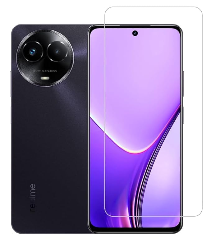 Image of Premium UV Tempered Glass Screen Protector Compatible for Realme Narzo 70 Pro | 21X | 70 TURBO 5G (Pack Of 1) with Edge-to-Edge Protector Full Coverage UV and Easy Installation Kit
