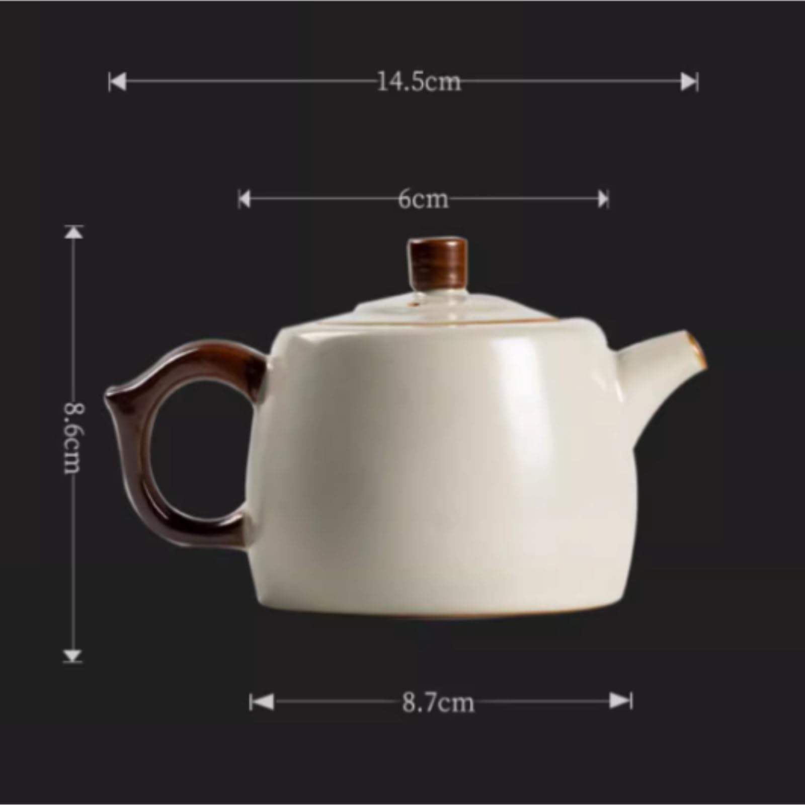Czajniczek Ru Kiln Well Cylinder Teapot 300ml Ceramiczny Czajnik Do Domu do Herbaty i Kawy