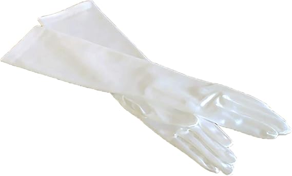 Amazon スパンサテンウエディンググローブ40cm ほどよい伸び具合でフィット 3色あり G12 ホワイト 手袋 通販
