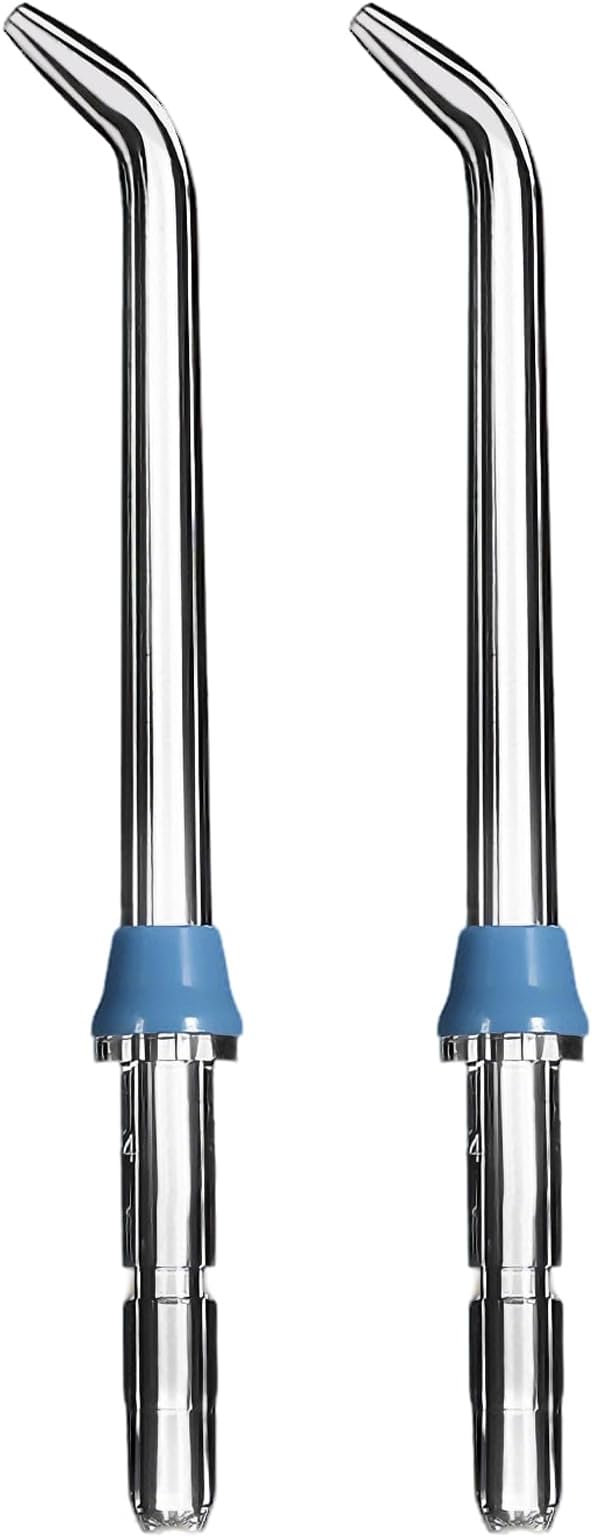 2Pcs Replacement Classic Jet Tips for Waterpik Flosser WP100 WP250 WP300 WP450 WP660 WP900Other Oral Irrigators(Blue)