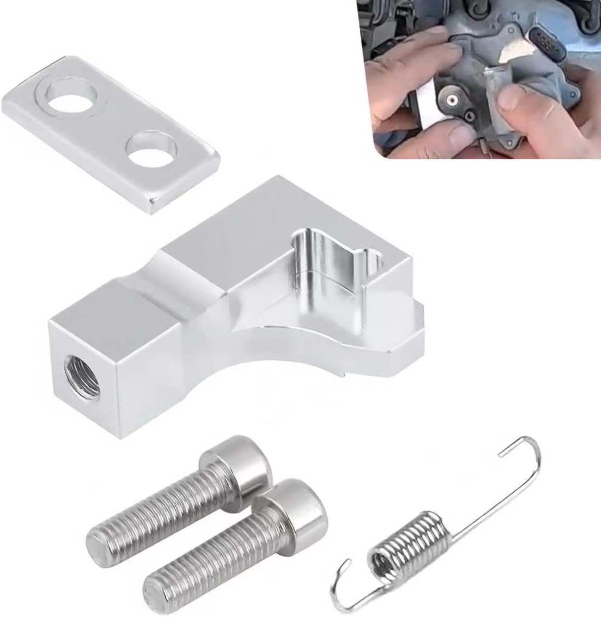 5 PCS Intake Manifold Repair Bracket, Alloy TDI CR P2015 Code Repair Kit, Compatible with VW Audi Skoda Seat 2008-2014 OEM# 03L129711E 03L129711AG 03L129086 (Silver)