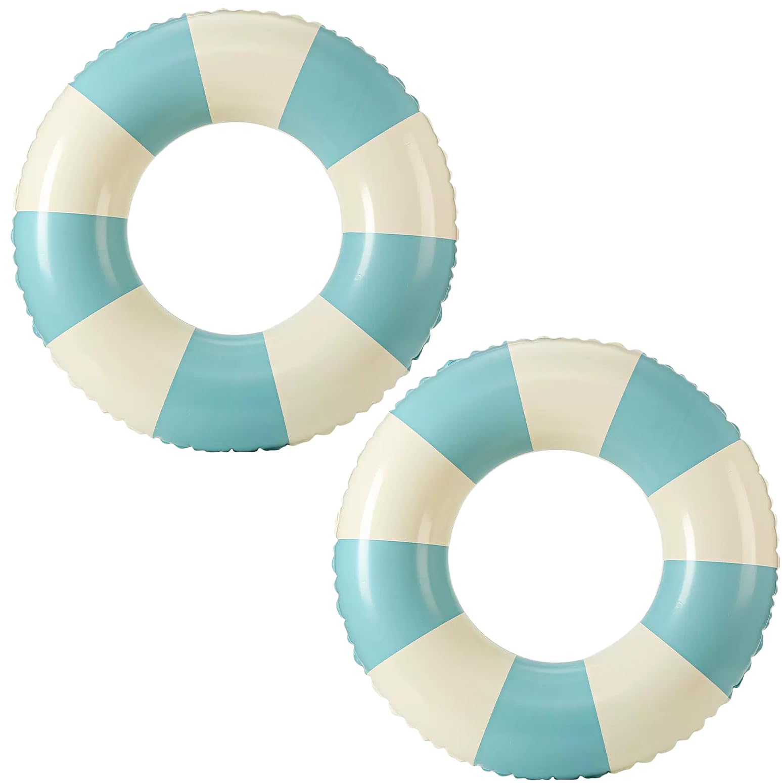 2 x Swimming Ring, Air Mattress Swimming Hoop, Inflatable Pool Swimming Hoop for Children and Teenagers, Summer Swimming Party (Sky Blue-70)