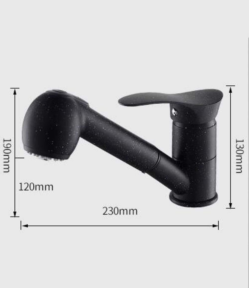 Grifo de Cocina extraíble Giratorio de 360 Grados, Grifo de Lavabo de latón Pulido y Cromado.