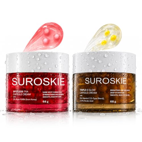 Image of Suroskie Spotless Capsule Cream 68g | Korean Skin Care For Women & Men | For Pigmentation & Dark Spots | Skin Brightening & Deep Hydration | All Skin Type (Combo Vitamin C & Spotless)