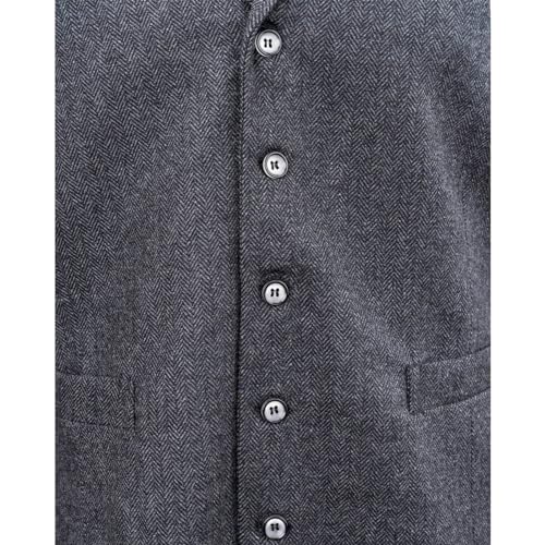 Image of OUTBACK TRADING Men's Jessie Vest | Lightweight Button Down Wool Western Outdoor Vest with Adjustable Back Slide Belt