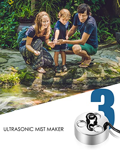 Ultraschall-Nebler Mxmoonant 3-Kopf-Nebelgerät für Garten und Landschaftsbau