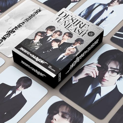 DEFGNOP Kpop Enhypen Merch, Enhypen Photocards, 55 Stück Lomo Karten, Album Photocards Set, Geburtstagsgeschenk für Fans Jugendliche (B)