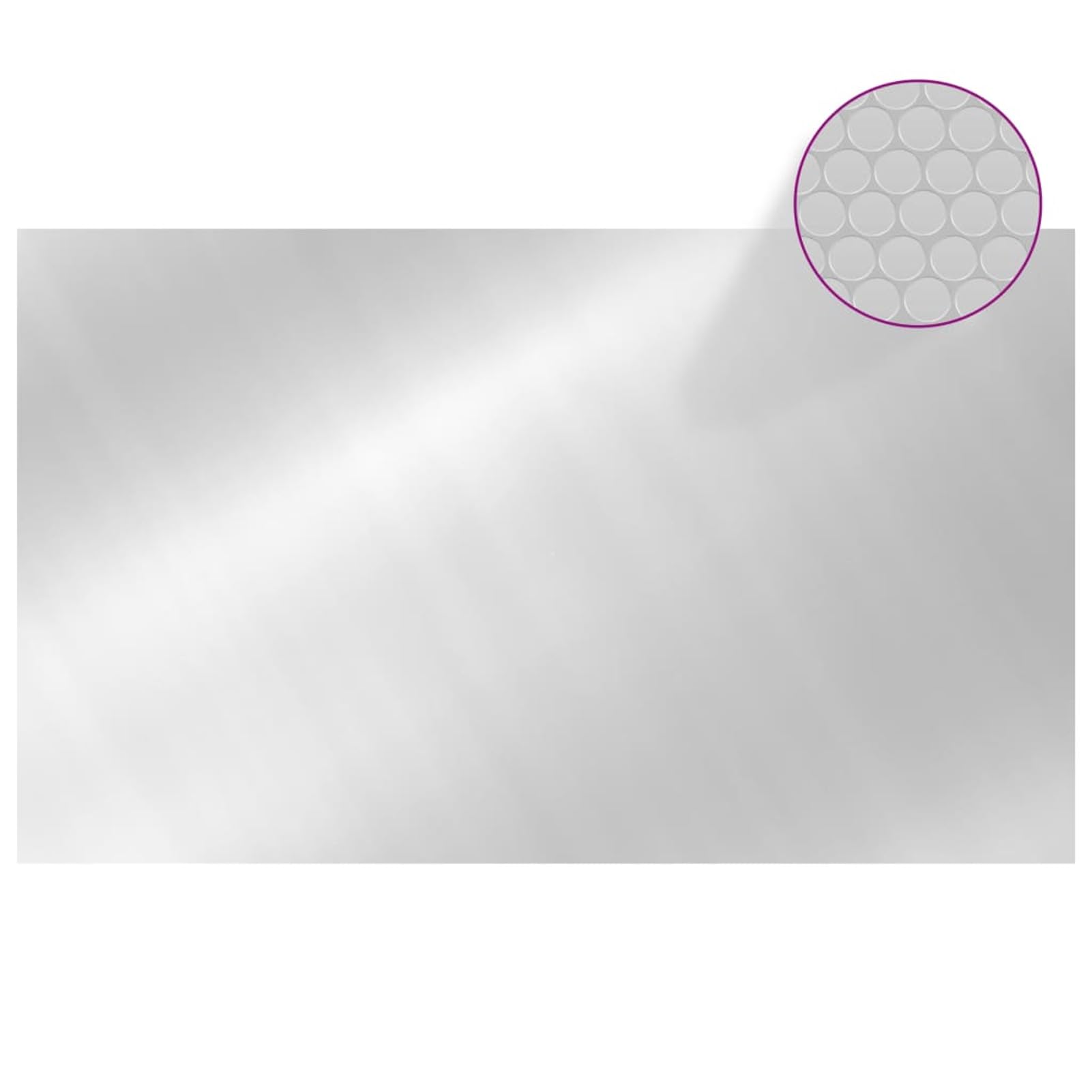 LAPOOH Cubierta de Piscina, Accesorios Piscina, Tapa Piscina, Cobertor Piscina, Cubre Piscinas, Funda Piscina, Protector Suelo Piscina, Rectangular PE Plateado 1000x600 cm