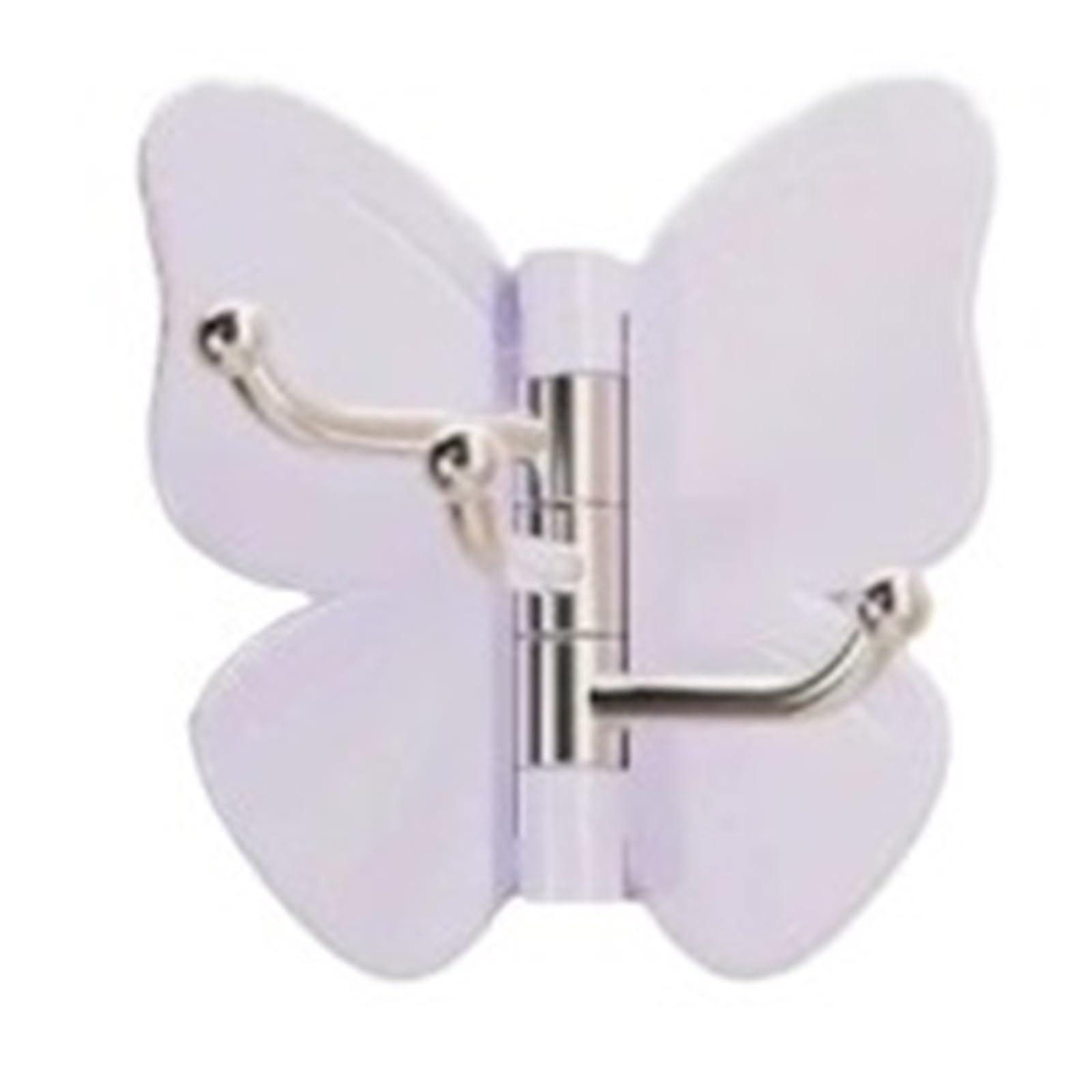QAZWZG Rotating Butterfly Adhesive Wall Hooks 16pcs Rotating Butterfly Adhesive Wall Hooks, Cute No-Drill 3-Prong Swivel Hangers with Adjustable Wings(Purple)